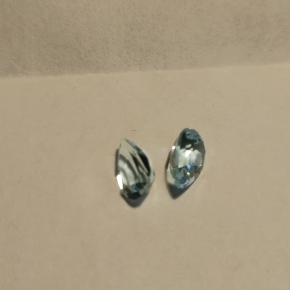 Faceted Aquamarine Pair Gemstones #113 - Picture 4 of 4